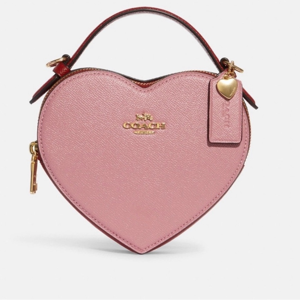 Viral Coach heart crossbody pink and red